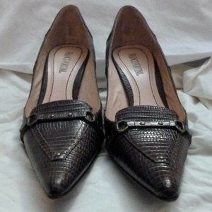 GORGEOUS Franco Fortini Brown Faux Snake Skin Pump